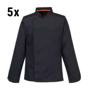 GGM GASTRO - (5 pièces) Veste de cuisine à manches longues MeshAir Pro - Noir - Taille : XL Noir