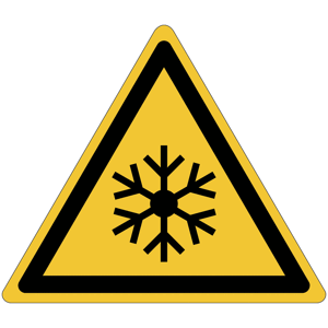 Panneau ISO 7010 Danger basses températures, conditions de gel