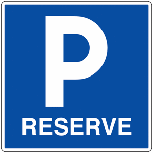 Panneau PVC parking réservé