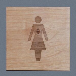 Plaques en bois gravée personnalisable avec picto