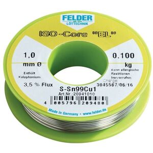 Fil d'apport de soudure ISO-Core® el 1 mm 250 g S-Sn99Cu1 - Felder