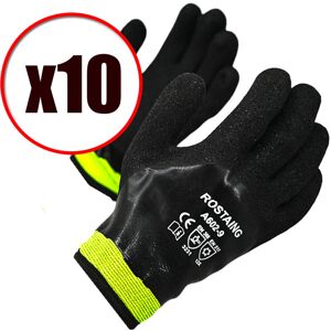 Lot de 10 paires de gants de travail anti coupure anti froid Rostaing EN388 EN511 Taille - Taille 10 - Publicité