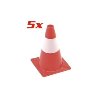 GENERIQUE Pack de 5 cônes de signalisation rouge et blanc - 30 cm - Publicité