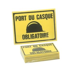 Novap Lot de 25 panneaux de chantier ''Port du casque obligatoire'' - - 4304342 - Publicité