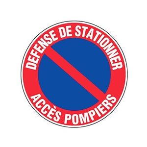 Novap Panneau d'interdiction rond 300mm ''Défense de stationner Accès pompier'' - - 4034294 - Publicité