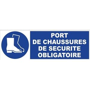 Novap Panneau d'obligation rectangulaire 450x150mm 'Port de chaussures de sécurité' - - 4030654 - Publicité