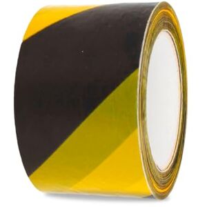 Amig Ruban de marquage  - Fabriqué en polyéthylène basse densité LDPE  - 200 m de longueur x 70 mm de largeur  - Ruban de marquage pour délimiter des zones  - Couleur: Jaune et Noir - Publicité