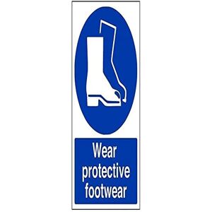 VSafety 41084 au-s "Porter Chaussures de protection obligatoire ppe signe, autocollant, Portrait, 200 mm x 300 mm, bleu - Publicité