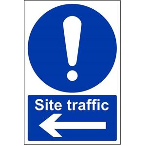 V Safety VSafety Site Traffic Panneau en vinyle autocollant Motif flèche gauche 200 mm x 300 mm - Publicité