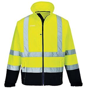 Portwest - Softshell de travail 3 couches bicolore HV Jaune / Bleu Marine Taille XLXL - Publicité