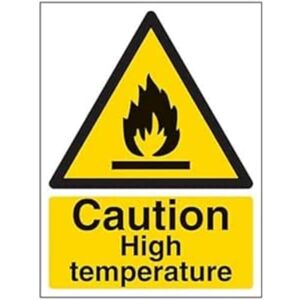 VSafety 62009 an-s Panneau d'avertissement "Attention haute température Température, autocollant, Portrait, 150 mm x 200 mm, noir/jaune - Publicité