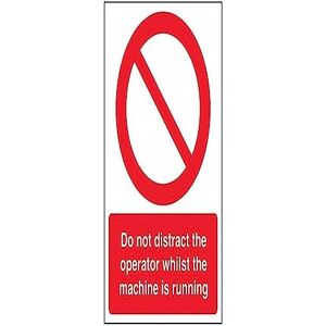 V Safety VSafety Panneau autocollant en vinyle avec inscription « Do Not Distract The Operator While The Machine Is Moving » Portrait 150 mm x 200 mm - Publicité