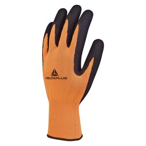 Deltaplus Gant tricot polyester paume enduite latex Delta Plus APOLLON VV733 orange/noir taille 10 - La paire - Lot de 12 Jaune