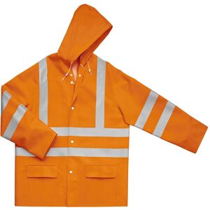 Deltaplus Veste de pluie haute visibilité orange fluo - M