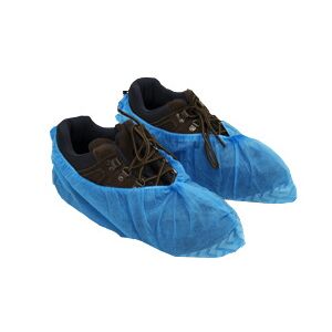 Boîte de 300 couvre-chaussures en polypropylène non-tissé Bleues antidérapant (3 sachets de 100)