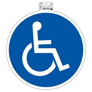 Exacompta Panneau PVC adhésif antidérapant Réservé handicapés 30 cm - Bleu Bleu