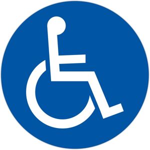 Exacompta Panneau polypropylène non adhésif Parking réservé handicapé 30 cm - Bleu Couleurs assorties