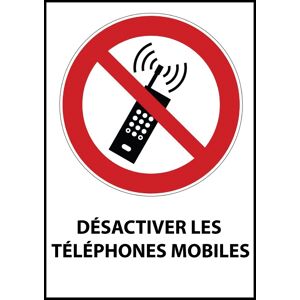 Panneau Iso En 7010 - Désactiver Les Téléphones Mobiles - P013 - 210 x 297 - Vinyle souple autocollant - Lot de 2