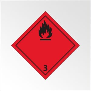 Signalisation De Transport Normalisée Adr - Liquides Inflammables - Adr 3 - 150 x 150 - Vinyle souple autocollant - Lot de 6