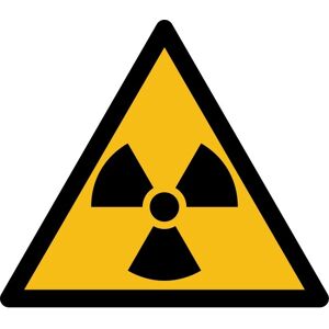 Pictogramme De Danger Iso En 7010 - Matières Radioactives Ou Radiations - W003 - Vinyle souple autocollant - 100 - Lot de 6