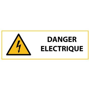 Panneau De Danger Iso En 7010 - Electricité - W012 - 450 x 150 - PVC