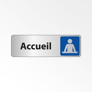Panneau Signalétique - Accueil - 250 x 80 - Argent - Lot de 2