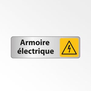 Panneau Signalétique - Armoire Électrique - 250 x 250 - Argent - Lot de 2