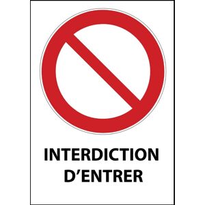 Panneau Iso En 7010 - Interdiction D'entrer - P001 - 297 x 420 - PVC