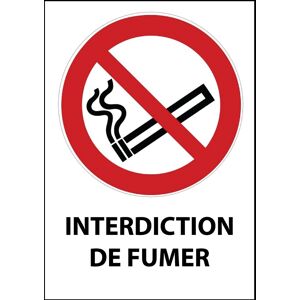 Panneau Iso En 7010 - Interdiction De Fumer - P002 - 297 x 420 - PVC dos adhésif