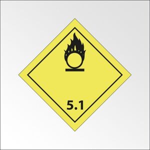 Signalisation De Transport Normalisée Adr - Matières Comburantes - Adr 5.1 - 250 x 250 - PVC - Lot de 3