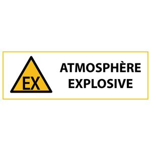 Panneau De Danger - Atmosphère Explosive - 297 x 105 - PVC - Lot de 5