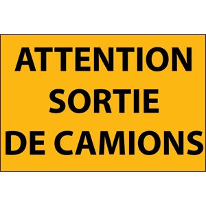 Panneau D'information - Attention Sortie De Camion - En Aludibond