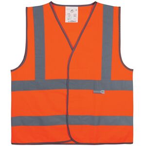 Gilet De Sécurité Orange À 4 Bandes Rétroréfléchissantes - M - Lot de 5