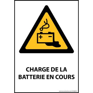 Panneau Iso En 7010 - Charge En Cours De La Batterie - W026 - Format Portrait - 297 x 420 - PVC