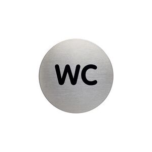 Durable Pictogramme 'WC', diamètre: 83 mm, argent - Lot de 3