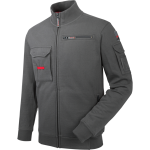 Sweat de travail Fullzip Dynamic+ Würth MODYF gris Gris fonce XS