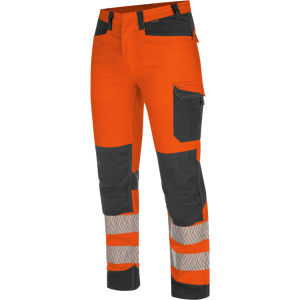 Pantalon de travail haute-visibilite fluo orange/anthracite Würth MODYF Orange 48