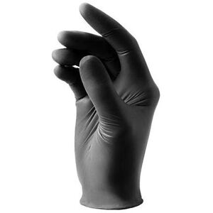 1Tek Tools Boîte de 100 gants noir jetables nitriles- M