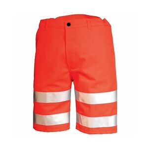 Cepovett - Bermuda de travail haute visibilité FLUO SAFE Rouge Taille MM