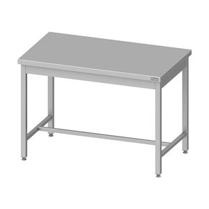 Romux® - Table centrale en acier inoxydable 1400x700x850 mm Table de travail professionnelle en acier, table de 1 mm d'épaisseur
