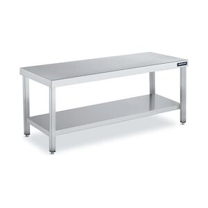 Distform Table de Travail Centrale Inox avec 1 Étagère Gamme 600 Hauteur 600 Acier inoxydable1200x600 600x600x600mm