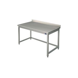 Table Inox de Travail avec Dosseret Gamme 700 1400x700 x700x850mm VIRTUS GROUP