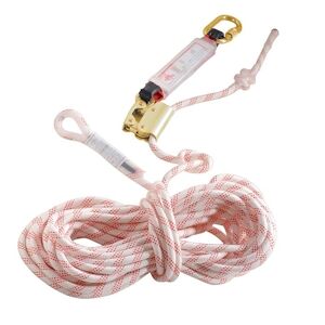 Coverguard - Anti-chute mobile sur corde tressée 10m Blanc / Rouge Taille Unique - Publicité