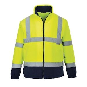 Portwest - Polaire bicolore HV Jaune / Bleu Marine Taille XS - Publicité