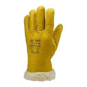 Coverguard - Gants anti froid jaune fleur de vachette fourrés EUROWINTER ISLANDE (Pack de 6) Jaune Taille 6 - Publicité