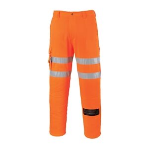 Portwest - Pantalon de travail haute visibilité orange RAIL COMBAT RIS Orange Taille 4XL - Publicité