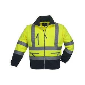 Coverguard - Veste de travail HV jaune bleu marine avec manchettes amovibles POLAR STATION Jaune / Bleu Marine Taille MM