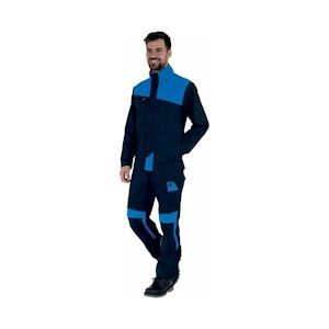 Lafont - Pantalon de travail avec poches genoux MUFFLER Bleu Marine / Bleu Azur Taille MM