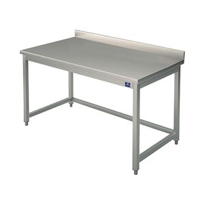 Table Inox de Travail avec Dosseret Gamme 600 Virtus