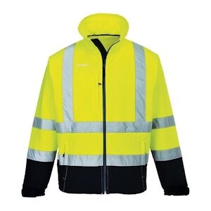 Portwest - Softshell de travail 3 couches bicolore HV Jaune / Bleu Marine Taille XL - Publicité